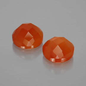  ct natürliche rot-orange Karneol-Edelsteine, Transparent, Transparent / Lichtdurchlässig