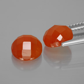  ct natürliche rot-orange Karneol-Edelsteine, Transparent, Transparent / Lichtdurchlässig