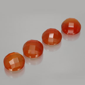 ct natürliche rot-orange Karneol-Edelsteine, Transparent, Transparent / Lichtdurchlässig