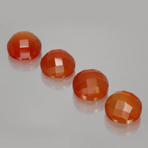  ct natürliche rot-orange Karneol-Edelsteine, Transparent, Transparent / Lichtdurchlässig