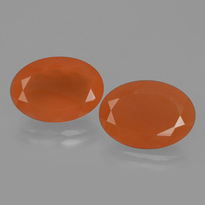 9.47 ct natürliche Orange Karneol-Edelsteine, Oval Schliff, Lichtdurchlässig