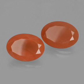 9.47 ct natürliche Orange Karneol-Edelsteine, Oval Schliff, Lichtdurchlässig
