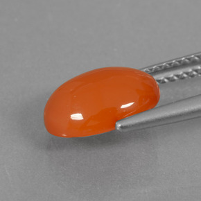 9,17 ctw natürlicher Orange Karneol, Oval Schliff, Lichtdurchlässig