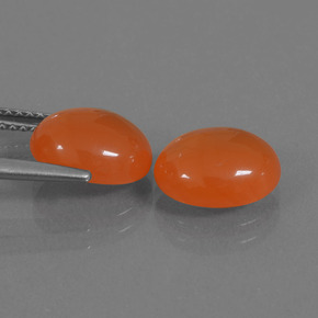5,12 ct natürliche Mittelorange Karneol-Edelsteine, Oval Schliff, Lichtdurchlässig