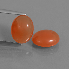 4.30 ct natürliche Feuerorange Karneol-Edelsteine, Oval Schliff, Lichtdurchlässig