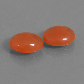 4.30 ct natürliche Feuerorange Karneol-Edelsteine, Oval Schliff, Lichtdurchlässig