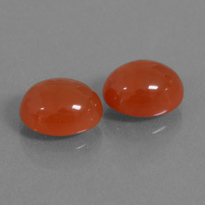 ct natürliche orange-rot Karneol-Edelsteine, Oval Schliff, Lichtdurchlässig
