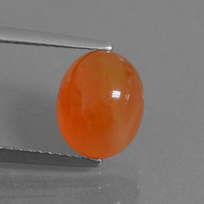 9,17 ctw natürlicher Orange Karneol, Oval Schliff, Lichtdurchlässig