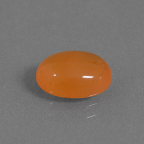 1,89 ctw natürlicher orangefarbener Karneol, Oval Schliff, Lichtdurchlässig