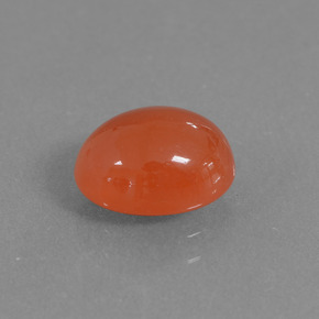 2,12 ctw natürlicher orangefarbener Karneol, Oval Schliff, Lichtdurchlässig