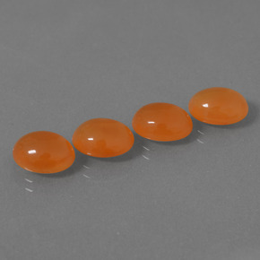7.92 ct natürliche Orange Karneol-Edelsteine, Oval Schliff, Lichtdurchlässig