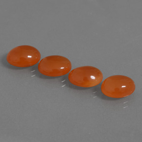 9.90 ct natürliche Orange Karneol-Edelsteine, Oval Schliff, Lichtdurchlässig