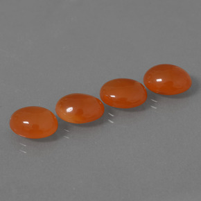 9.90 ct natürliche Orange Karneol-Edelsteine, Oval Schliff, Lichtdurchlässig
