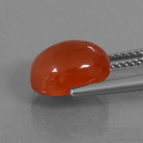 9,17 ctw natürlicher rot-orange Karneol, Oval Schliff, Lichtdurchlässig