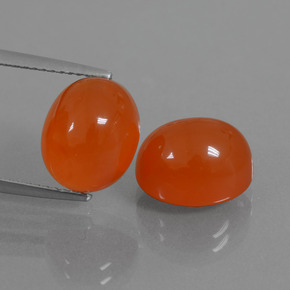  ct natürliche orangefarbener Karneol-Edelsteine, Oval Schliff, Lichtdurchlässig