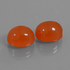  ct natürliche orangefarbener Karneol-Edelsteine, Oval Schliff, Lichtdurchlässig