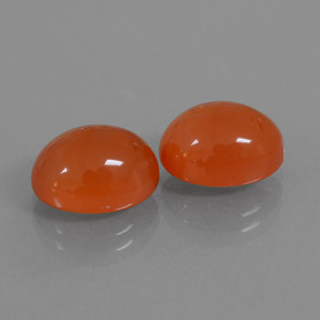 8,54 ct natürliche orangefarbener Karneol-Edelsteine, Oval Schliff, Lichtdurchlässig