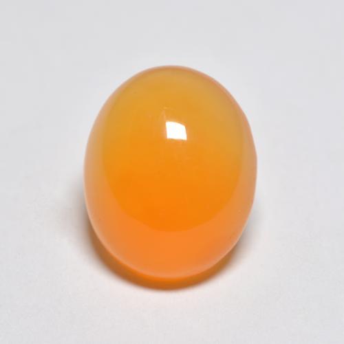 9,17 ctw natürlicher Mittelorange Karneol, Oval Schliff, Lichtdurchlässig