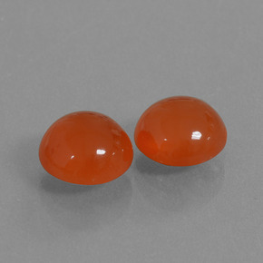  ct natürliche orangefarbener Karneol-Edelsteine, Rundschliff, Lichtdurchlässig