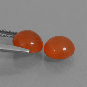  ct natürliche orangefarbener Karneol-Edelsteine, Rundschliff, Lichtdurchlässig
