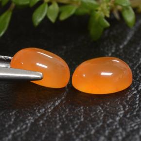 1.94 ct natürliche rötlich-orange Karneol-Edelsteine, Oval Schliff, Lichtdurchlässig