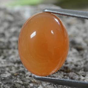 9,17 ctw natürlicher rötlich-orange Karneol, Oval Schliff, Lichtdurchlässig