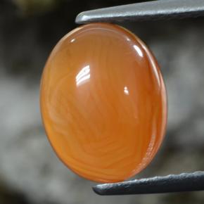 2,92 ctw natürlicher orangefarbener Karneol, Oval Schliff, Lichtdurchlässig