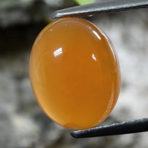 9,17 ctw natürlicher Aprikose Orange Karneol, Oval Schliff, Lichtdurchlässig