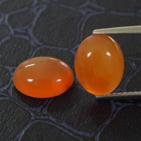 4,94 ct natürliche orangefarbener Karneol-Edelsteine, Oval Schliff, Lichtdurchlässig