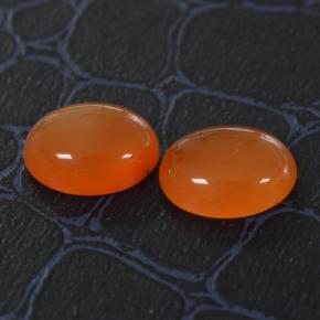 4,94 ct natürliche orangefarbener Karneol-Edelsteine, Oval Schliff, Lichtdurchlässig