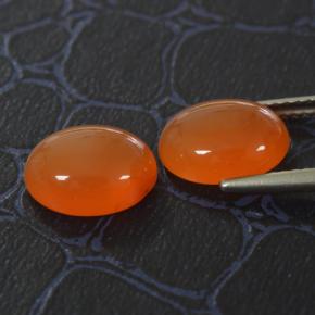 4,94 ct natürliche orangefarbener Karneol-Edelsteine, Oval Schliff, Lichtdurchlässig