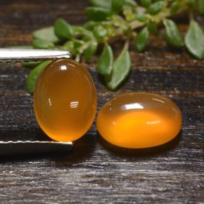 2.65 ct natürliche Orange Karneol-Edelsteine, Oval Schliff, Lichtdurchlässig