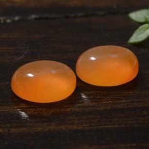3,08 ct natürliche orangefarbener Karneol-Edelsteine, Oval Schliff, Lichtdurchlässig