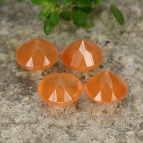 1.83 ct natürliche Mittelorange Karneol-Edelsteine, Rund Schliff, Lichtdurchlässig