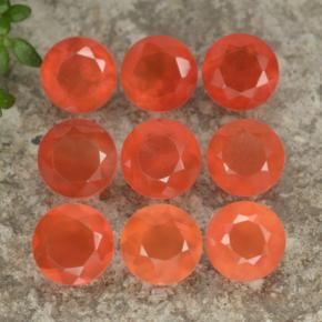 3,91 ct natürliche Orange Karneol-Edelsteine, Rund Schliff, Lichtdurchlässig