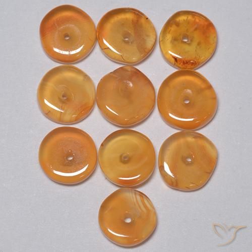 4.96ctw Natürlicher Mittelorange Karneol, Fantasie, Transparent