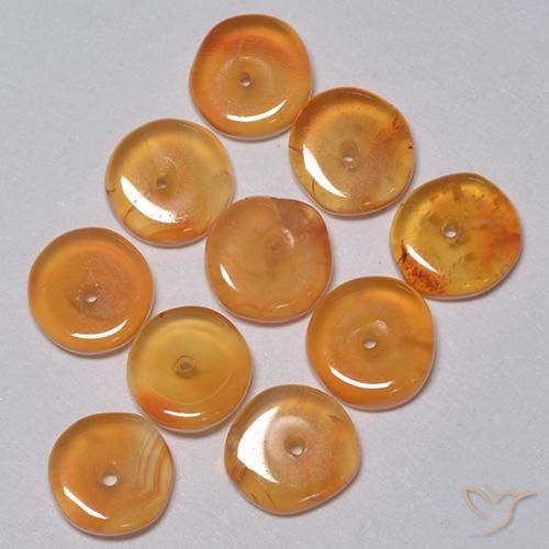 4.96 ct natürliche Mittelorange Karneol-Edelsteine, Fantasie, Transparent
