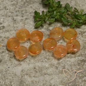4.97 ct natürliche Aprikose Orange Karneol-Edelsteine, Fantasie, Lichtdurchlässig