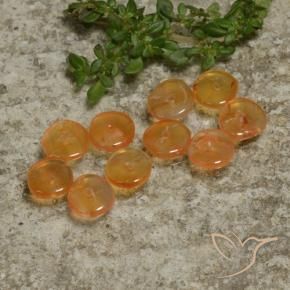 4.97 ct natürliche Aprikose Orange Karneol-Edelsteine, Fantasie, Lichtdurchlässig