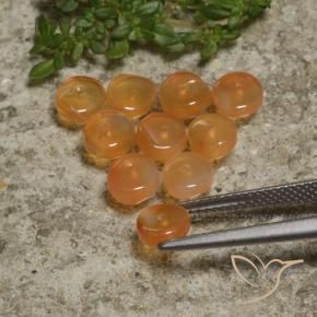 6.20 ct natürliche rötlich-orange Karneol-Edelsteine, Fantasie, Lichtdurchlässig