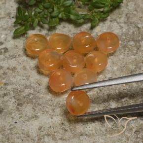 6.20 ct natürliche rötlich-orange Karneol-Edelsteine, Fantasie, Lichtdurchlässig