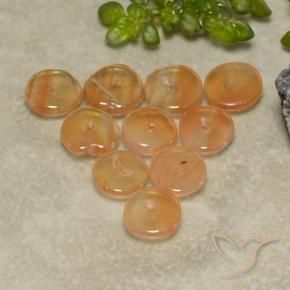 4.91 ct natürliche rötlich-orange Karneol-Edelsteine, Fantasie, Lichtdurchlässig