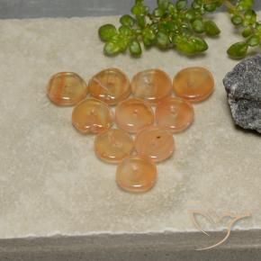 4.91 ct natürliche rötlich-orange Karneol-Edelsteine, Fantasie, Lichtdurchlässig