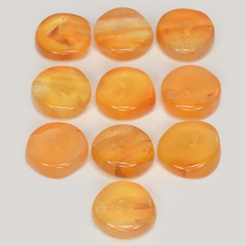 6,25 ct natürliche Aprikose Orange Karneol-Edelsteine, Ausgefallene Form, Lichtdurchlässig