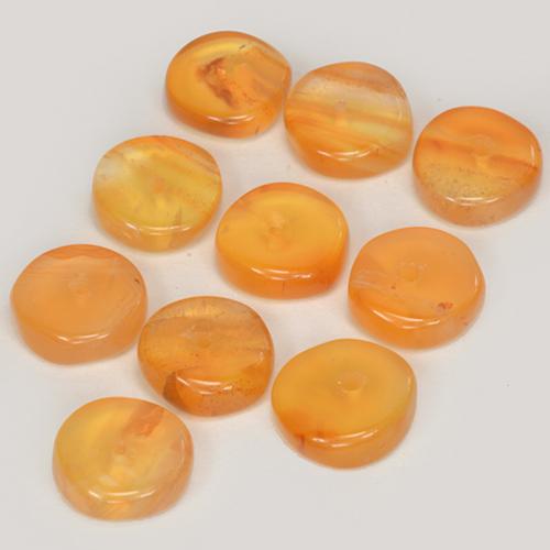 6,25 ct natürliche Aprikose Orange Karneol-Edelsteine, Ausgefallene Form, Lichtdurchlässig