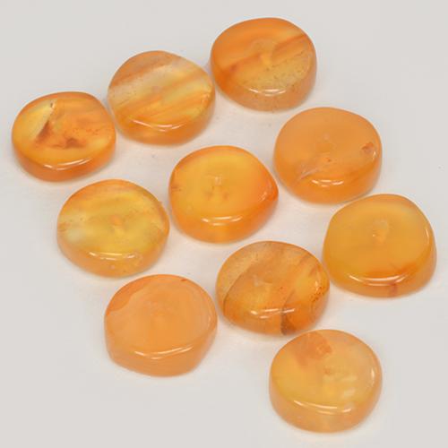 6,25 ct natürliche Aprikose Orange Karneol-Edelsteine, Ausgefallene Form, Lichtdurchlässig