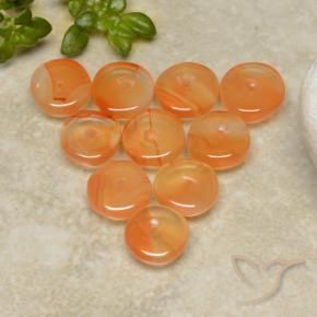 6.62 ct natürliche Warme Aprikosenorange Karneol-Edelsteine, Fantasie, Lichtdurchlässig