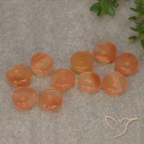 6.11 ct natürliche Warme Aprikosenorange Karneol-Edelsteine, Ausgefallene Form, Lichtdurchlässig