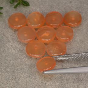 6.31 ct natürliche rötlich-orange Karneol-Edelsteine, Ausgefallene Form, Lichtdurchlässig