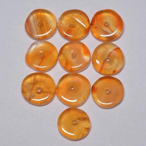 5.83 ct natürliche Mittelorange Karneol-Edelsteine, Ausgefallene Form, Transparent